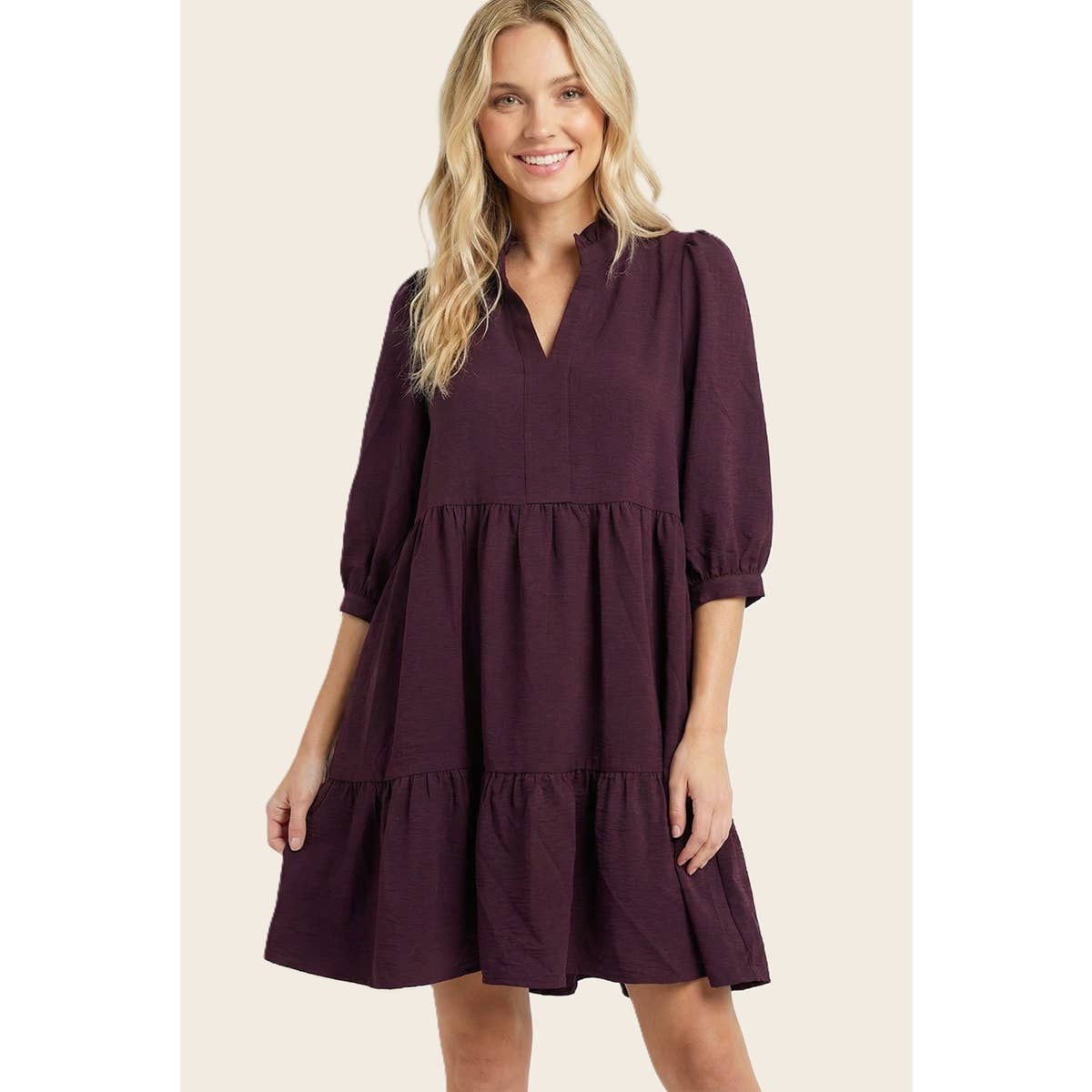 Black frilled tiered dress