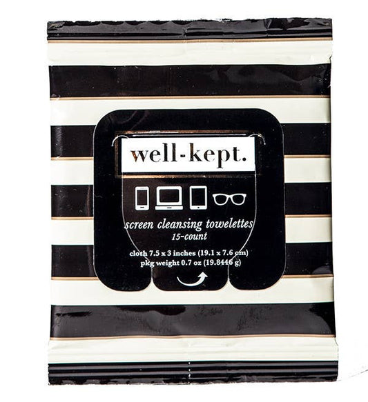 well-kept screen & lens wipes