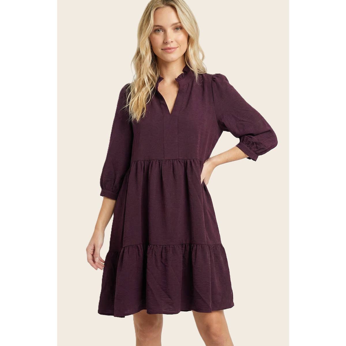 Black frilled tiered dress