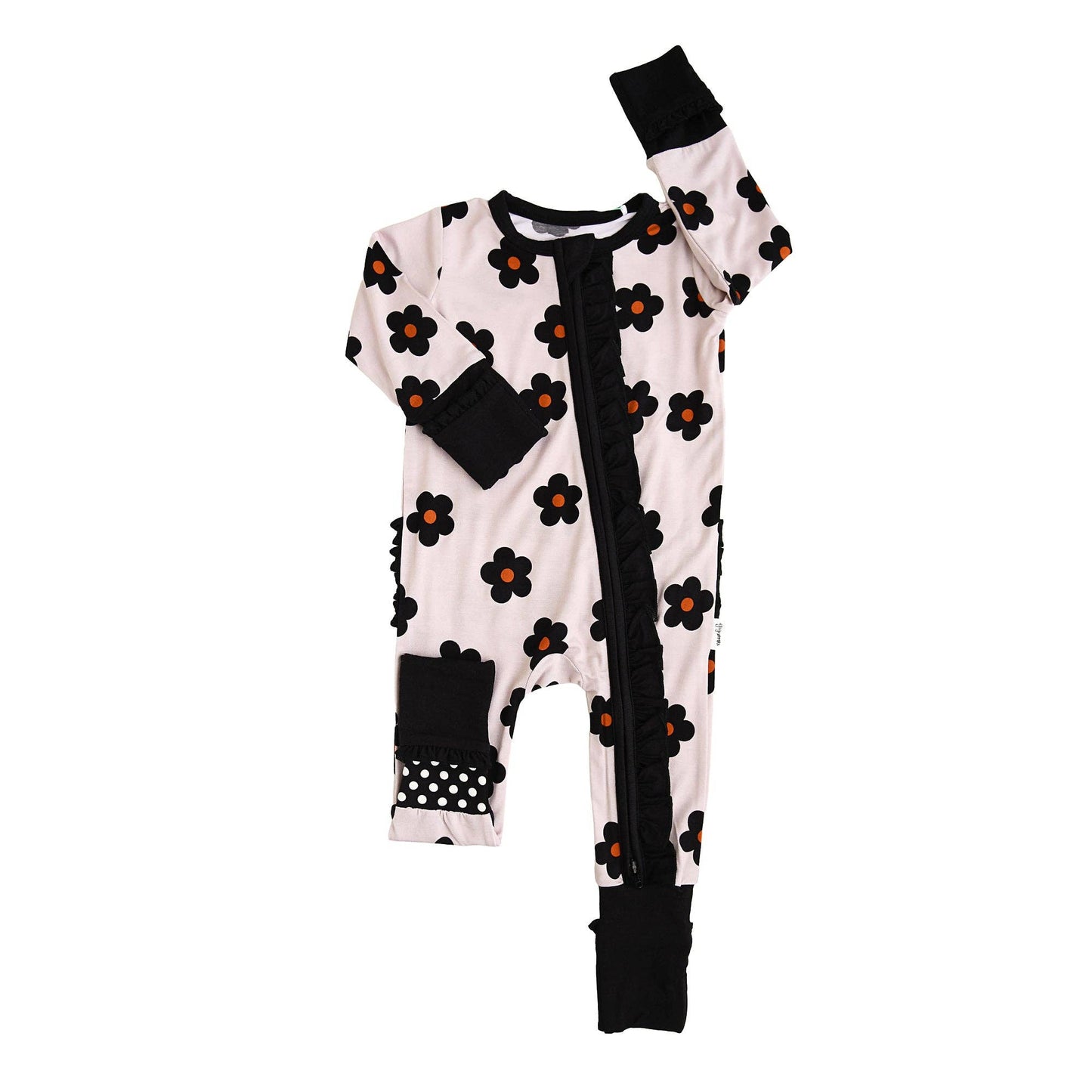 Lizzy RUFFLE ZIP Bamboo One Piece Floral Baby Outfit