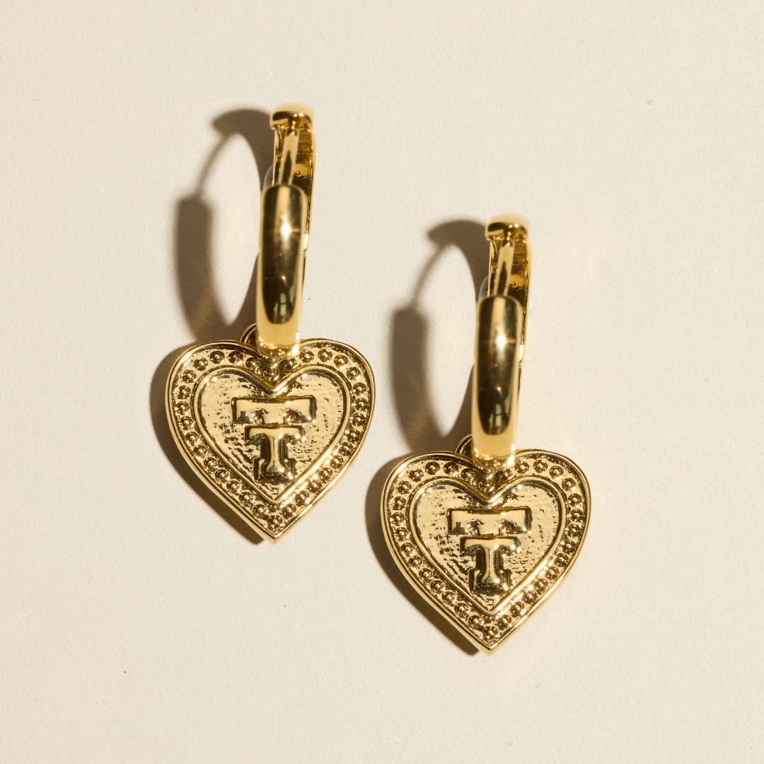 Chunky Heart TT Huggie Earrings