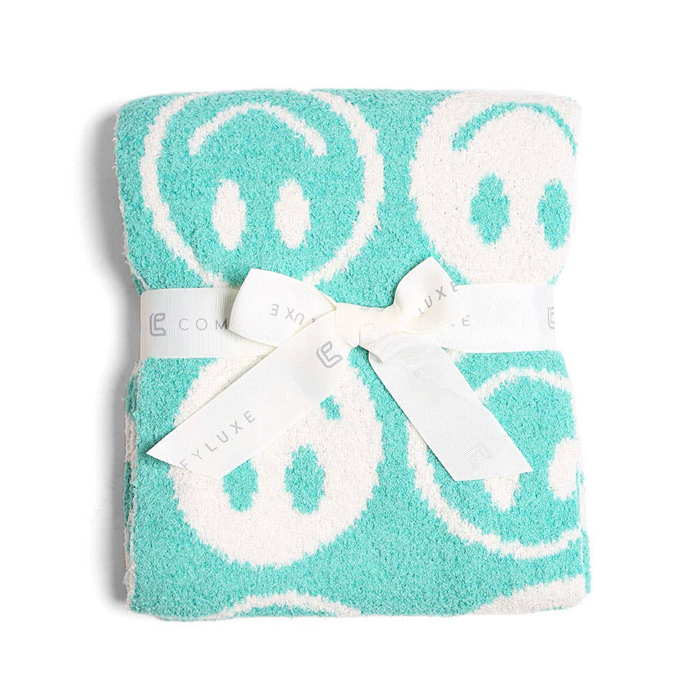 Smile Patterned Reversible Kids Throw Blanket