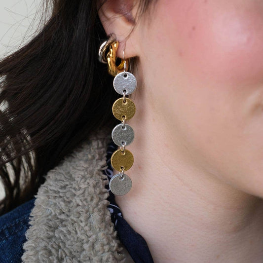 Vintage Silver Mixed Metal Sylvie Nickel & Suede