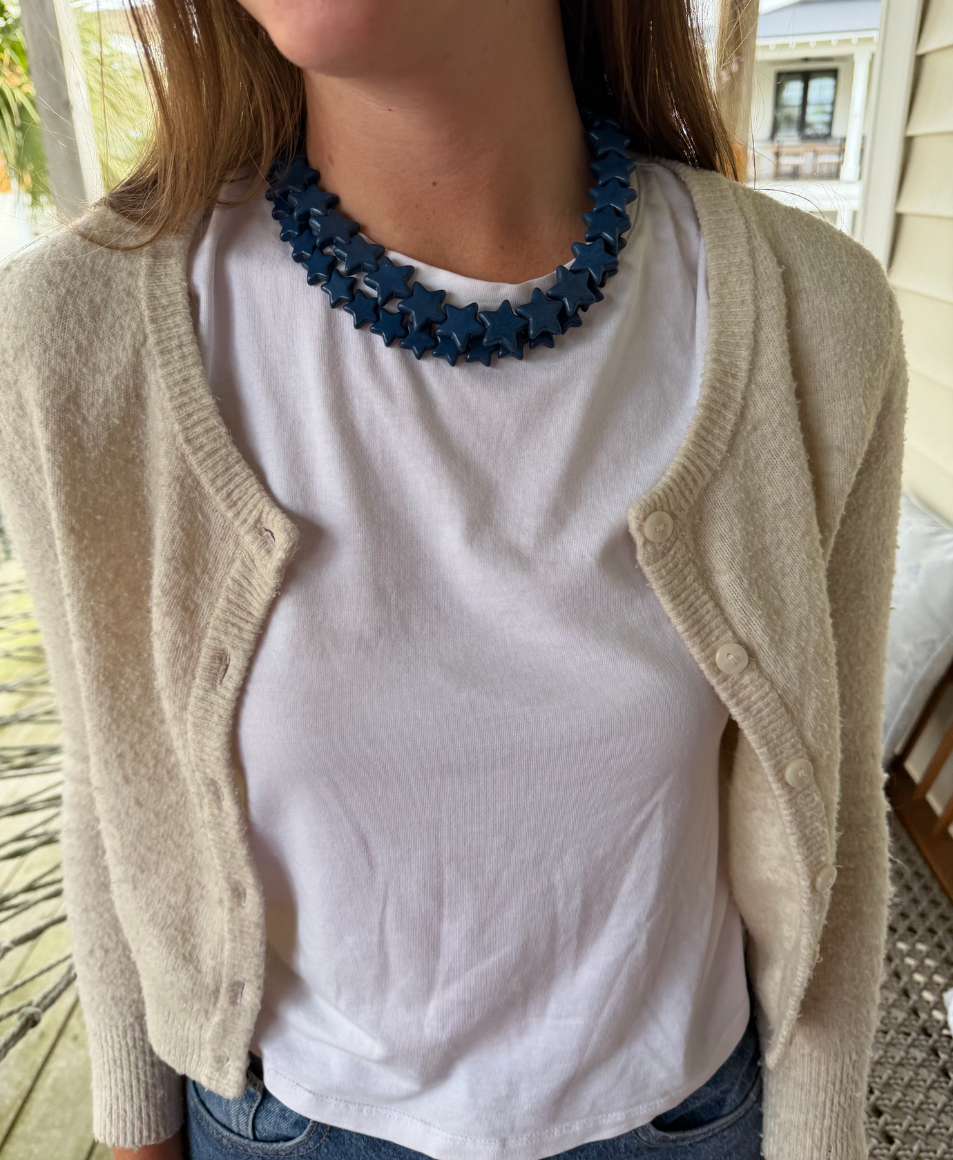 Sea Star Necklace - Large - Navy