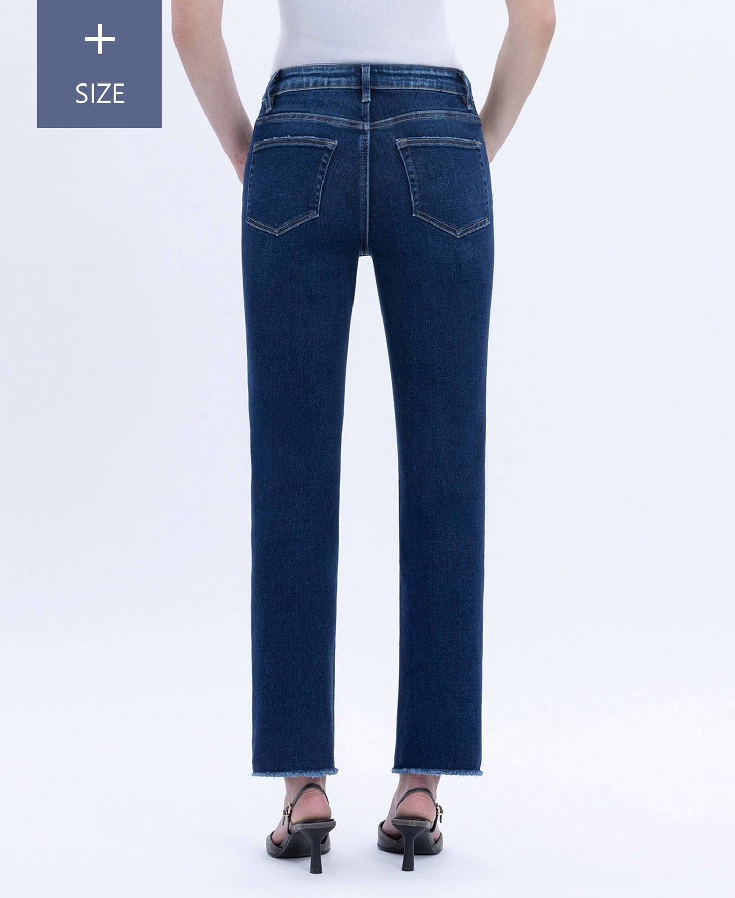 Vervet High Rise Slim Straight Dark Jean Plus