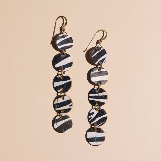 Zebra Cork Sylvie Nickel & Suede