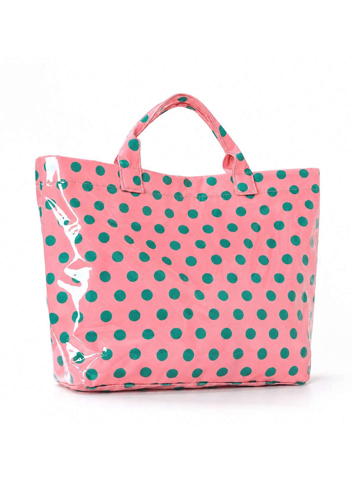 Large Polka Dot Vinyl Tote Bags