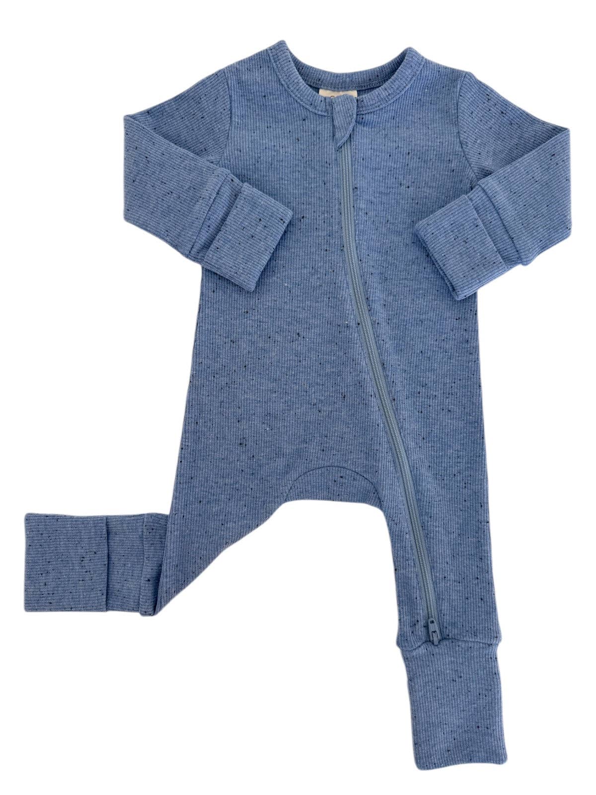 Blue Speckle / 2-Way Zip Romper
