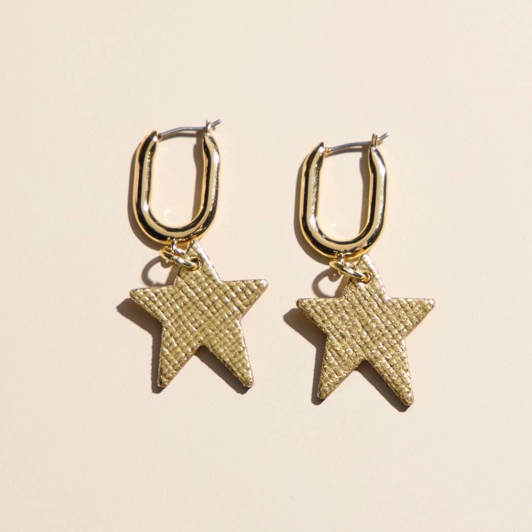 Gold Leaf Tate Nickel & Suede
