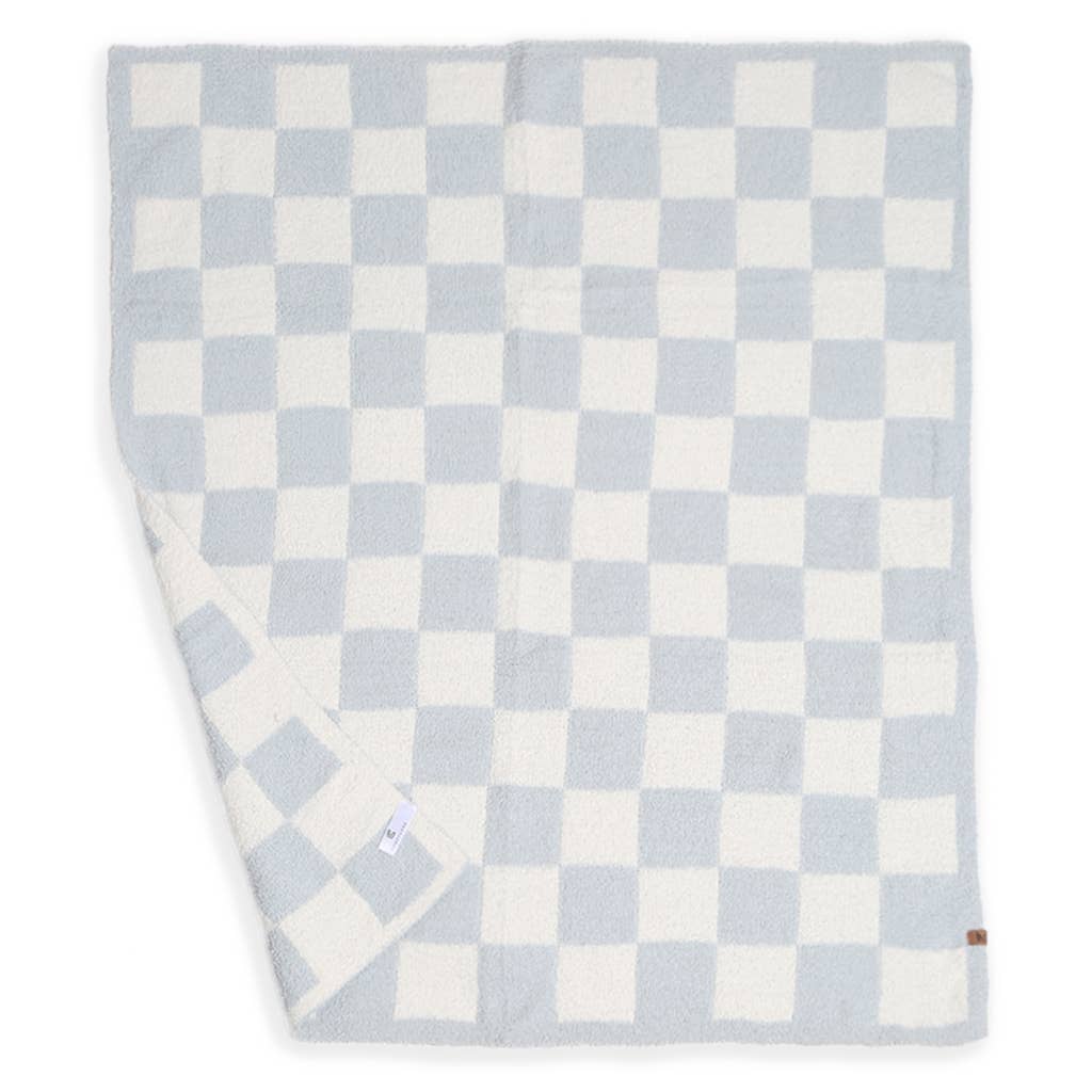 Pink Kids Checkered Pattern Soft Throw Blanket