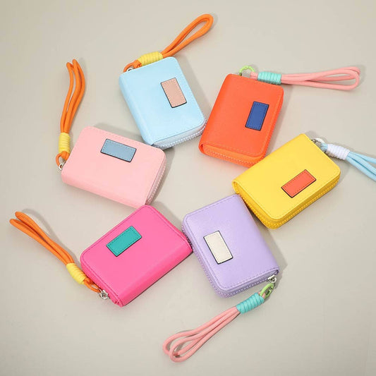 Compact Zip Around Mini Wallet