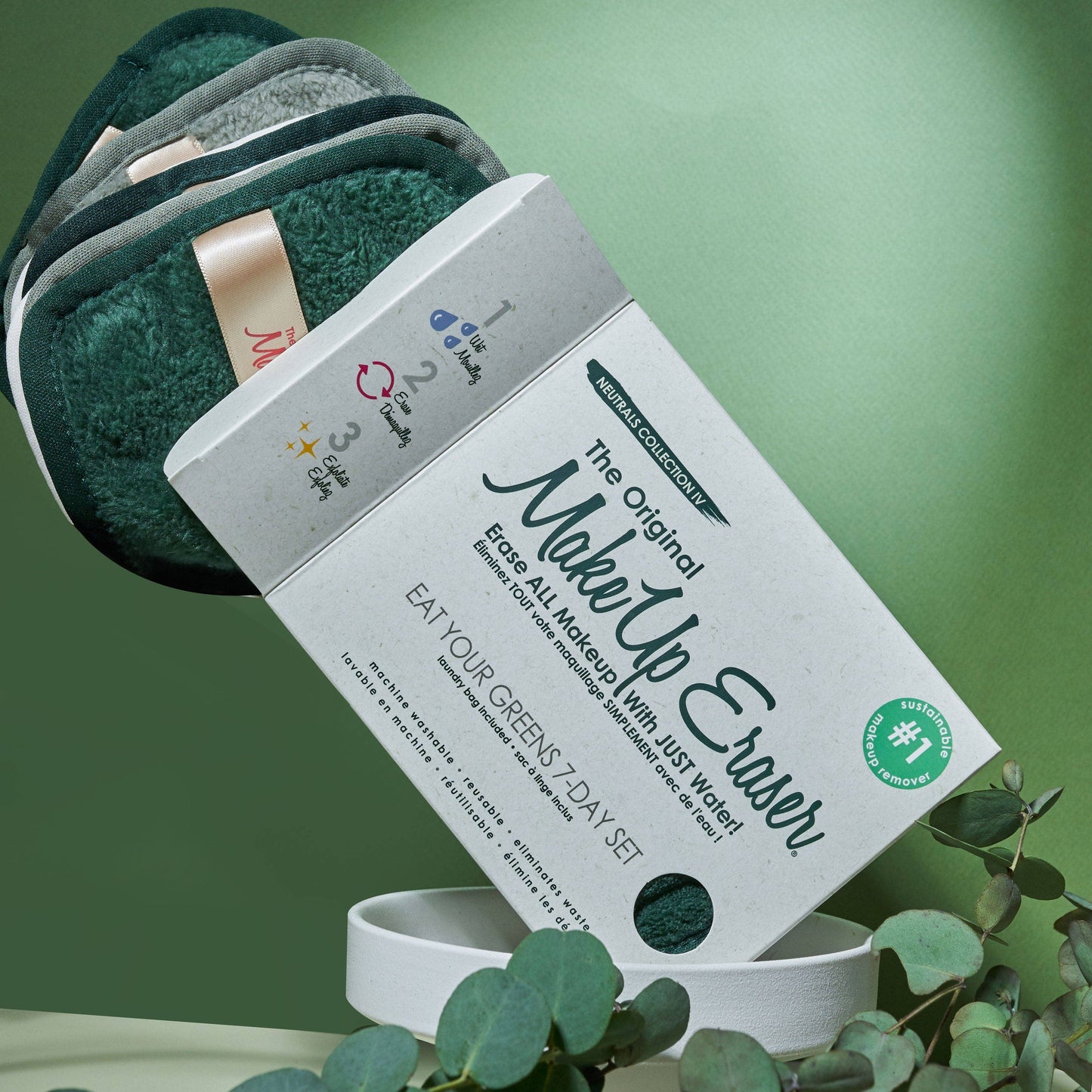Earthy Greens 7-Day MakeUp Eraser Set | No Waste