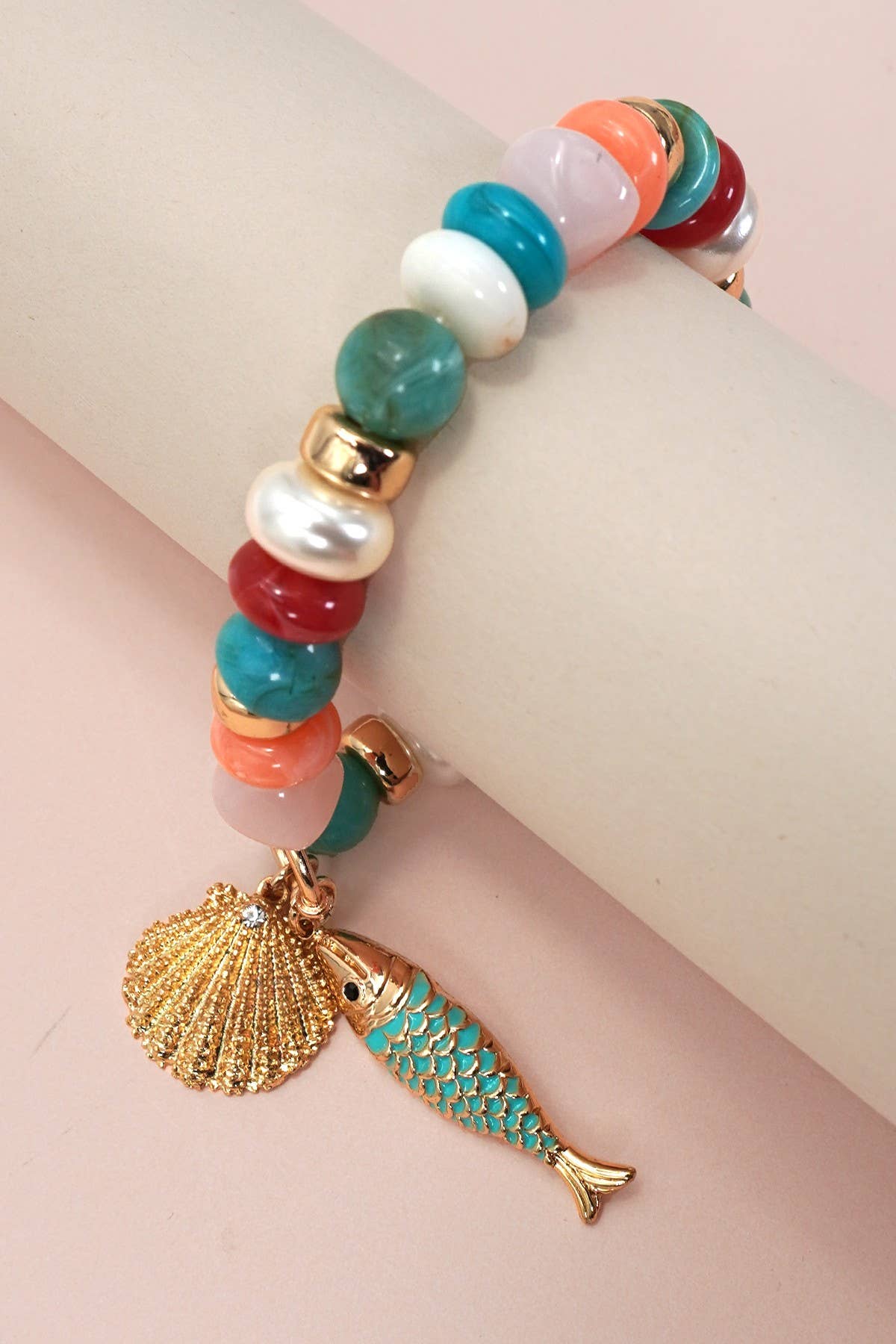 Beaded Mix Fish Bracelet