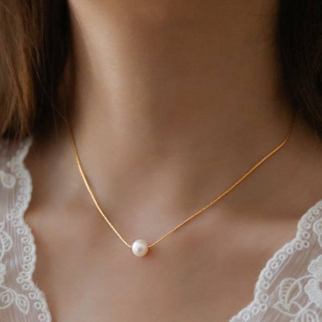 Stainless Steel Pearl Necklace