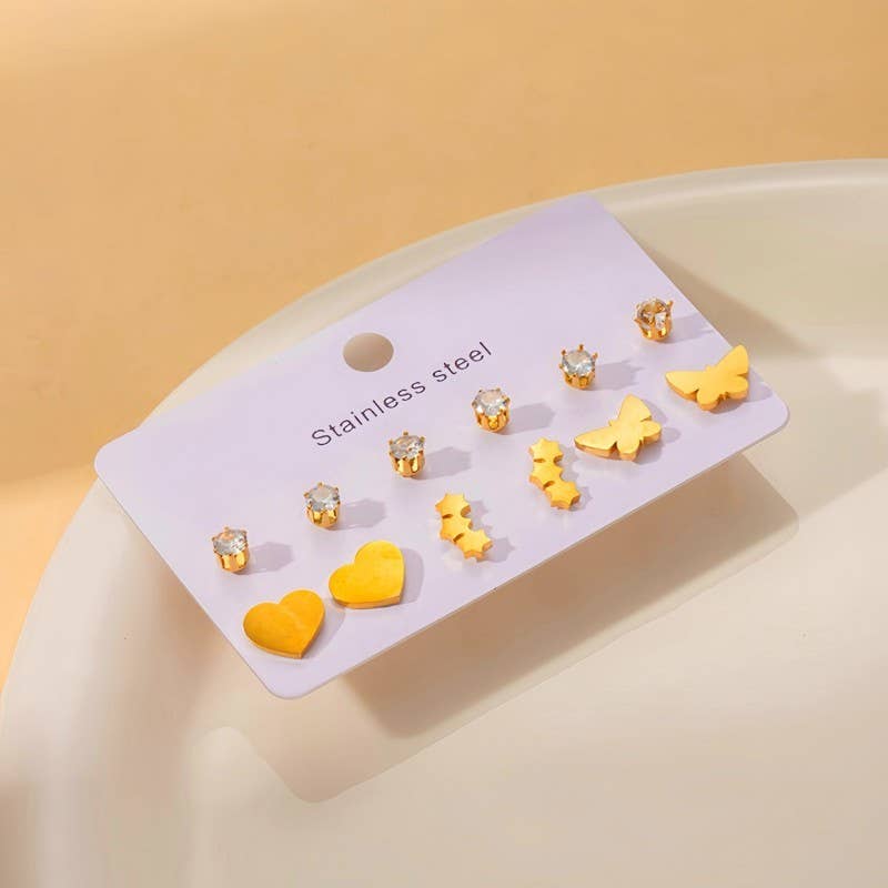 Stainless Steel Earring Set