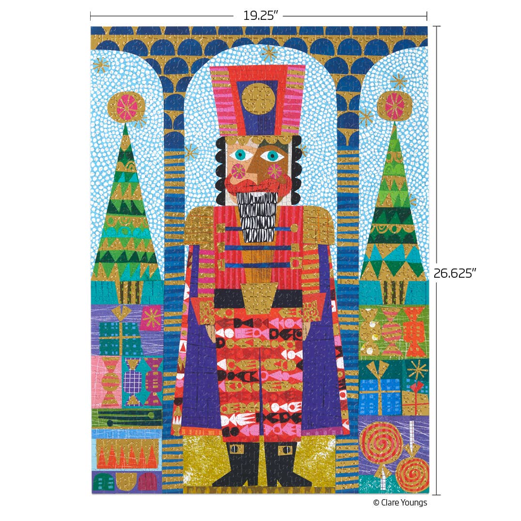Festive Nutcracker Gold Foil 1000 Piece Holiday Puzzle