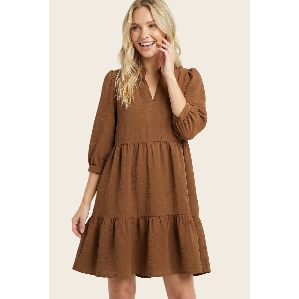 Black frilled tiered dress