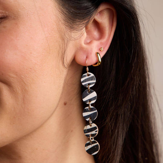 Zebra Cork Sylvie Nickel & Suede