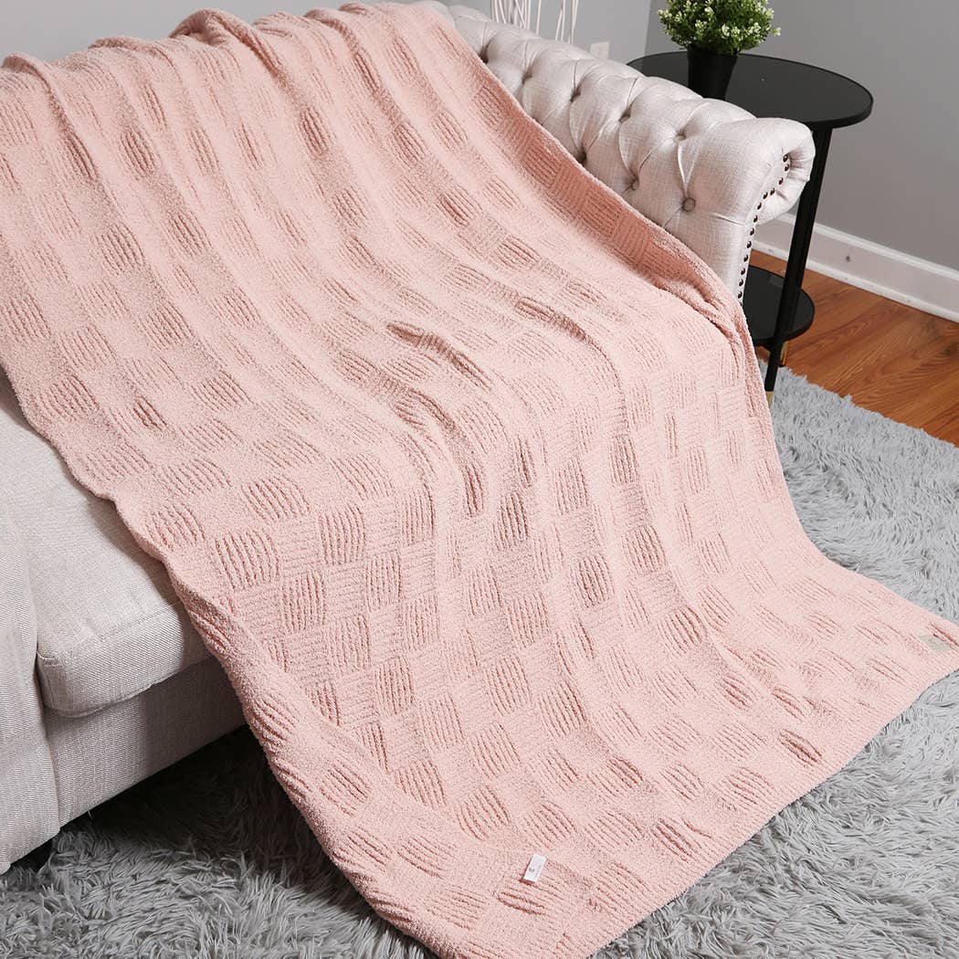 Solid Color Knit Cozy Soft Throw Blanket