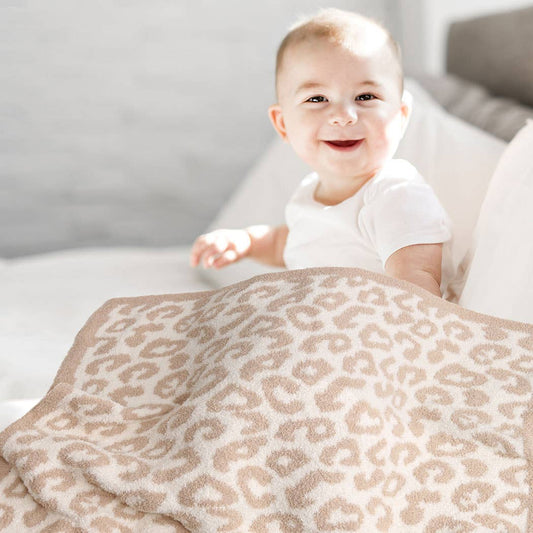 Kids Leopard Print Luxury Soft Throw Blanket: FUCHSIA