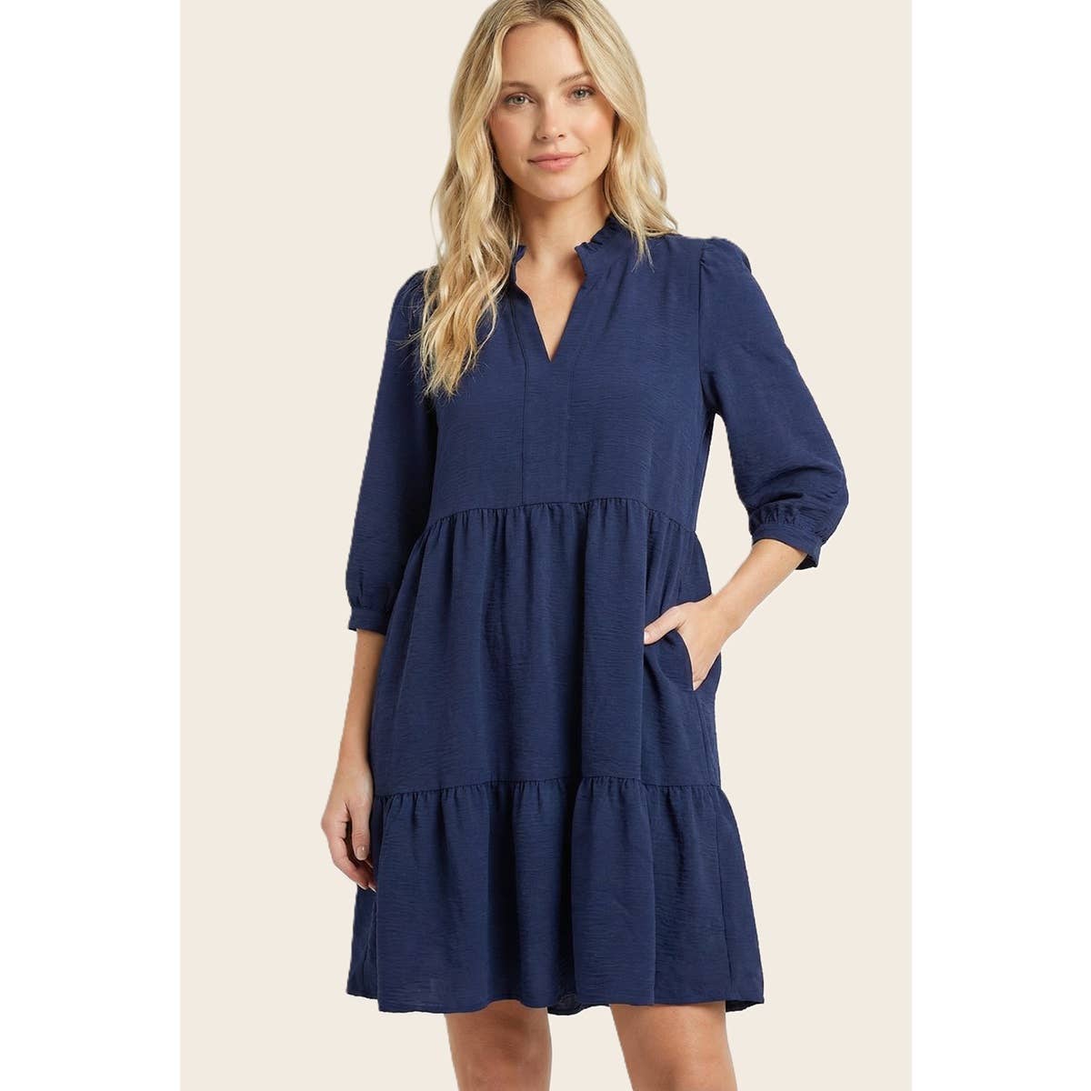 Black frilled tiered dress