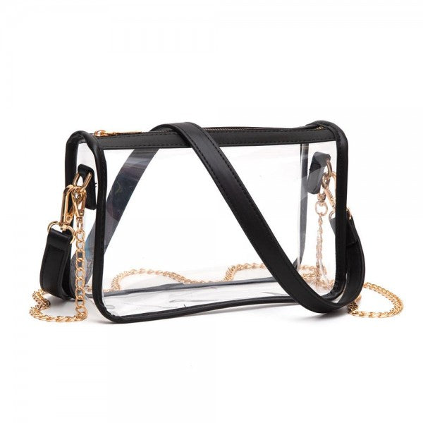 Clear Crossbody Bag (black or leopard)