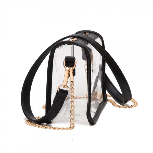 Clear Crossbody Bag (black or leopard)