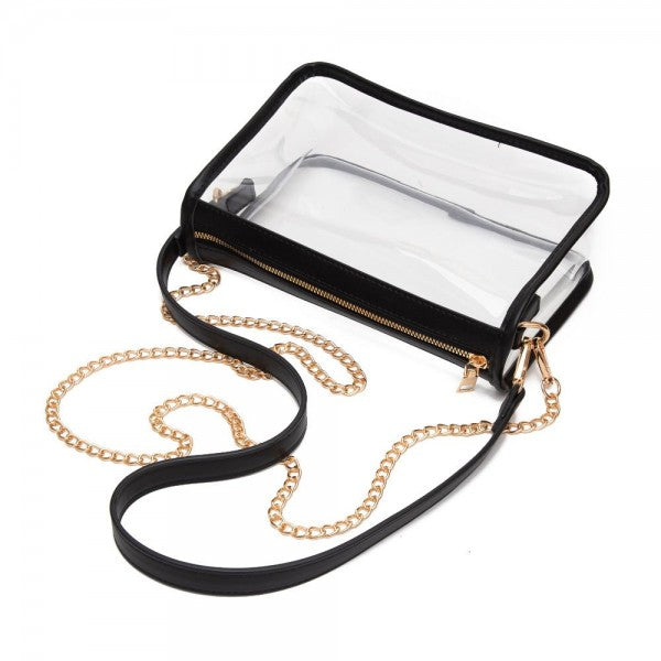 Clear Crossbody Bag (black or leopard)