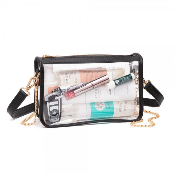 Clear Crossbody Bag (black or leopard)