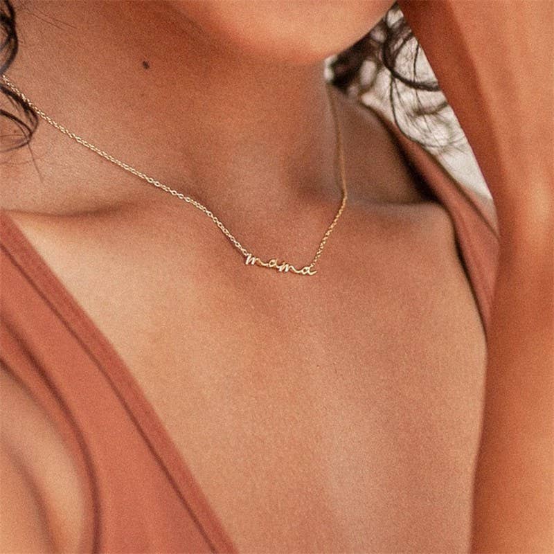 18K STAINLESS STEEL MAMA NECKLACE
