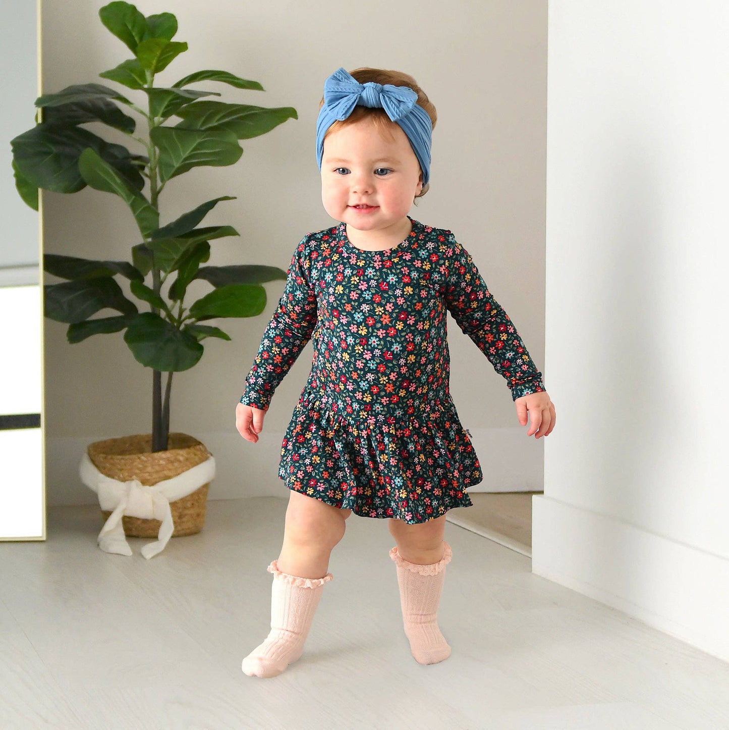 Isabelle TUTU Bamboo Floral Baby Clothing Dress Outfit