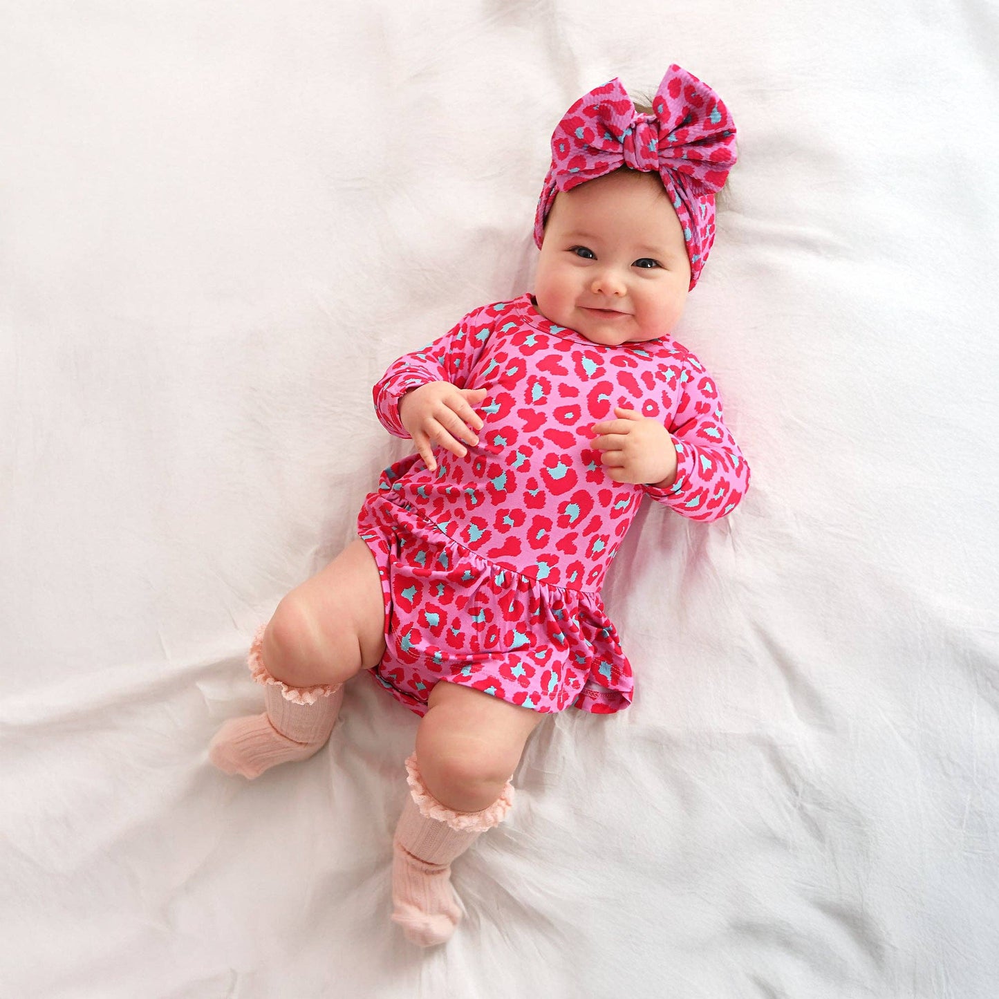 Zuri Leopard TUTU Valentines Day Bamboo Baby Clothing Dress
