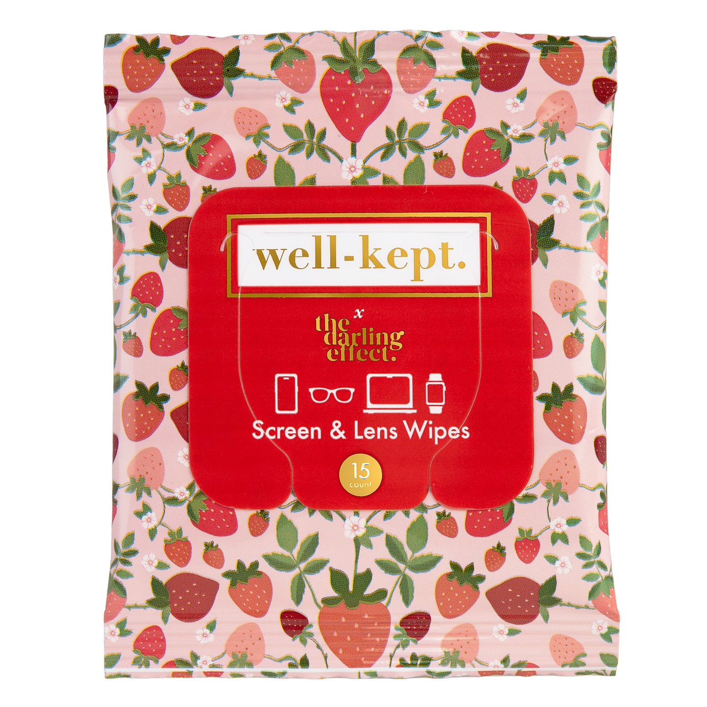 Well-Kept Strawberry Screen & Lens Wipes