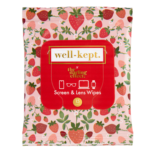 Well-Kept Strawberry Screen & Lens Wipes