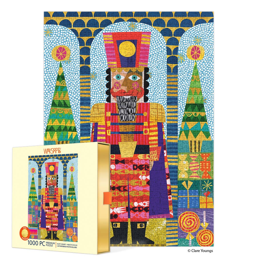Festive Nutcracker Gold Foil 1000 Piece Holiday Puzzle