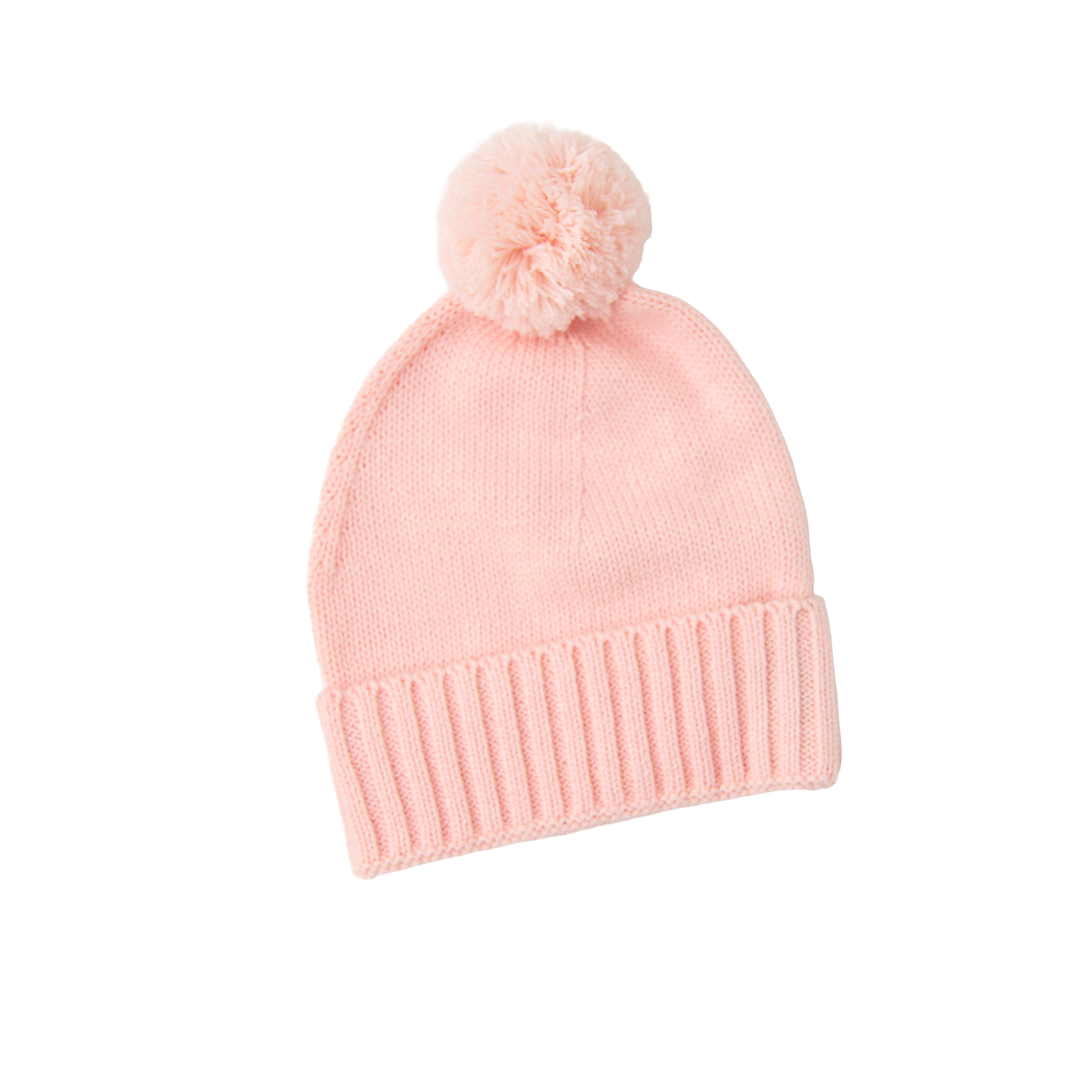 Light Pink KNIT POM BEANIE Soft Baby Keepsake Accessories