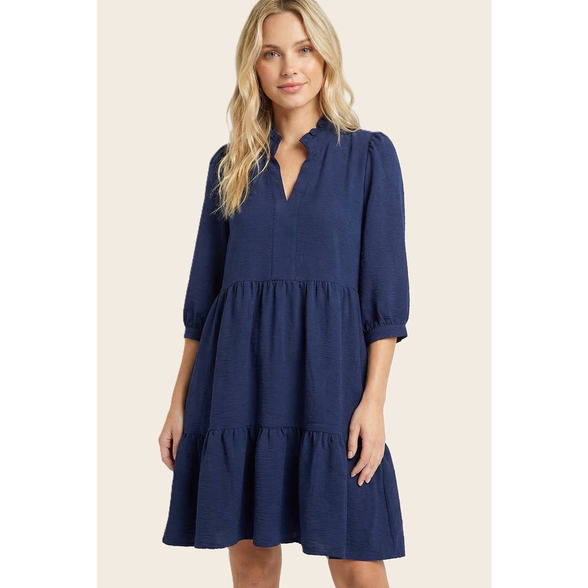 Black frilled tiered dress