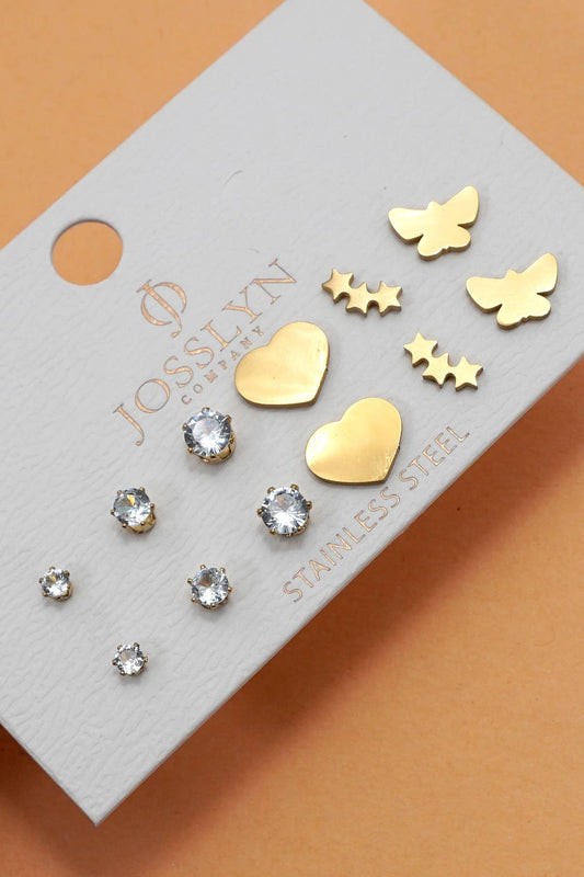 Stainless Steel Earring Set