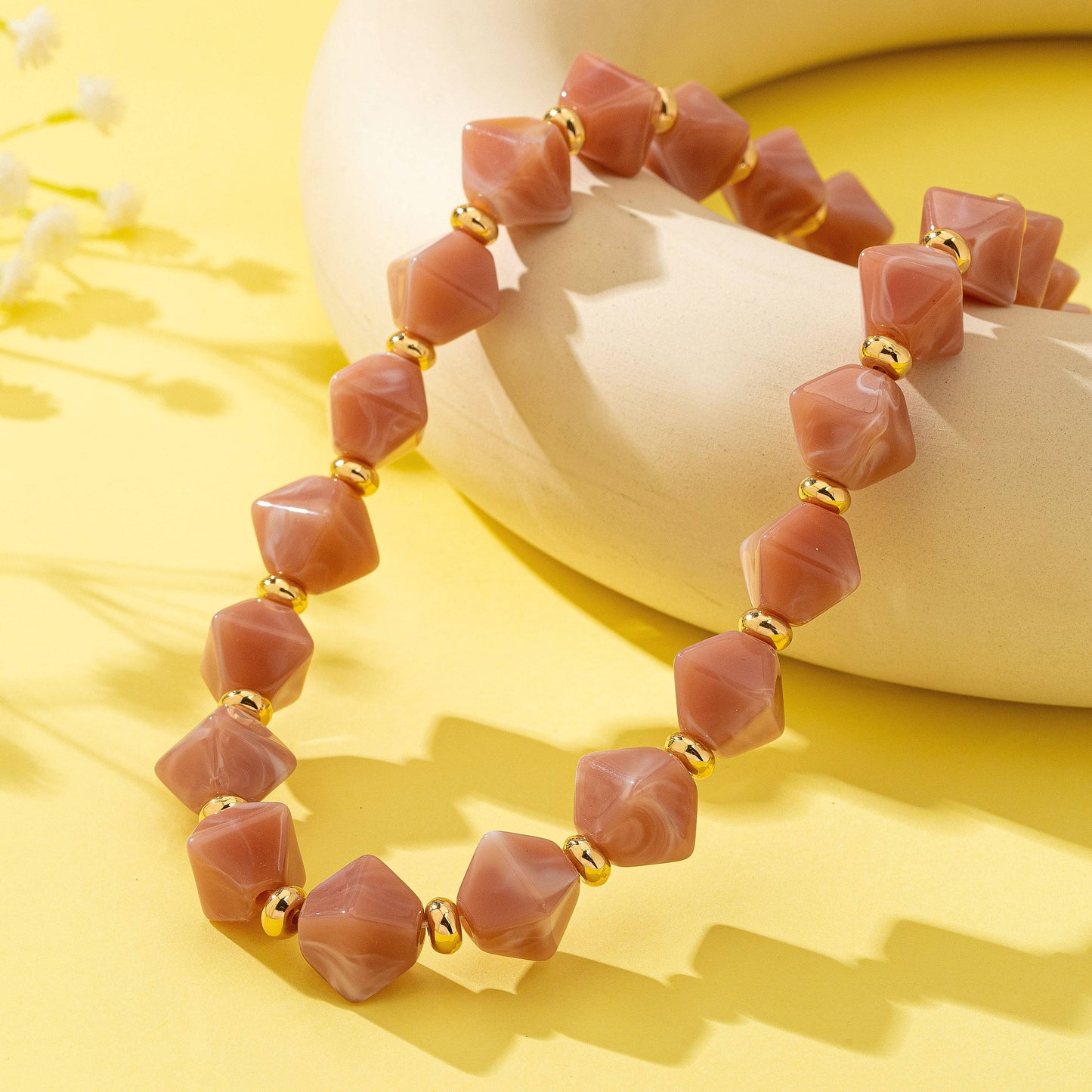 Red Resin Briolette Necklaces