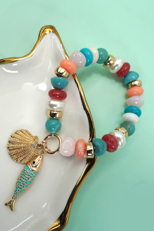 Beaded Mix Fish Bracelet