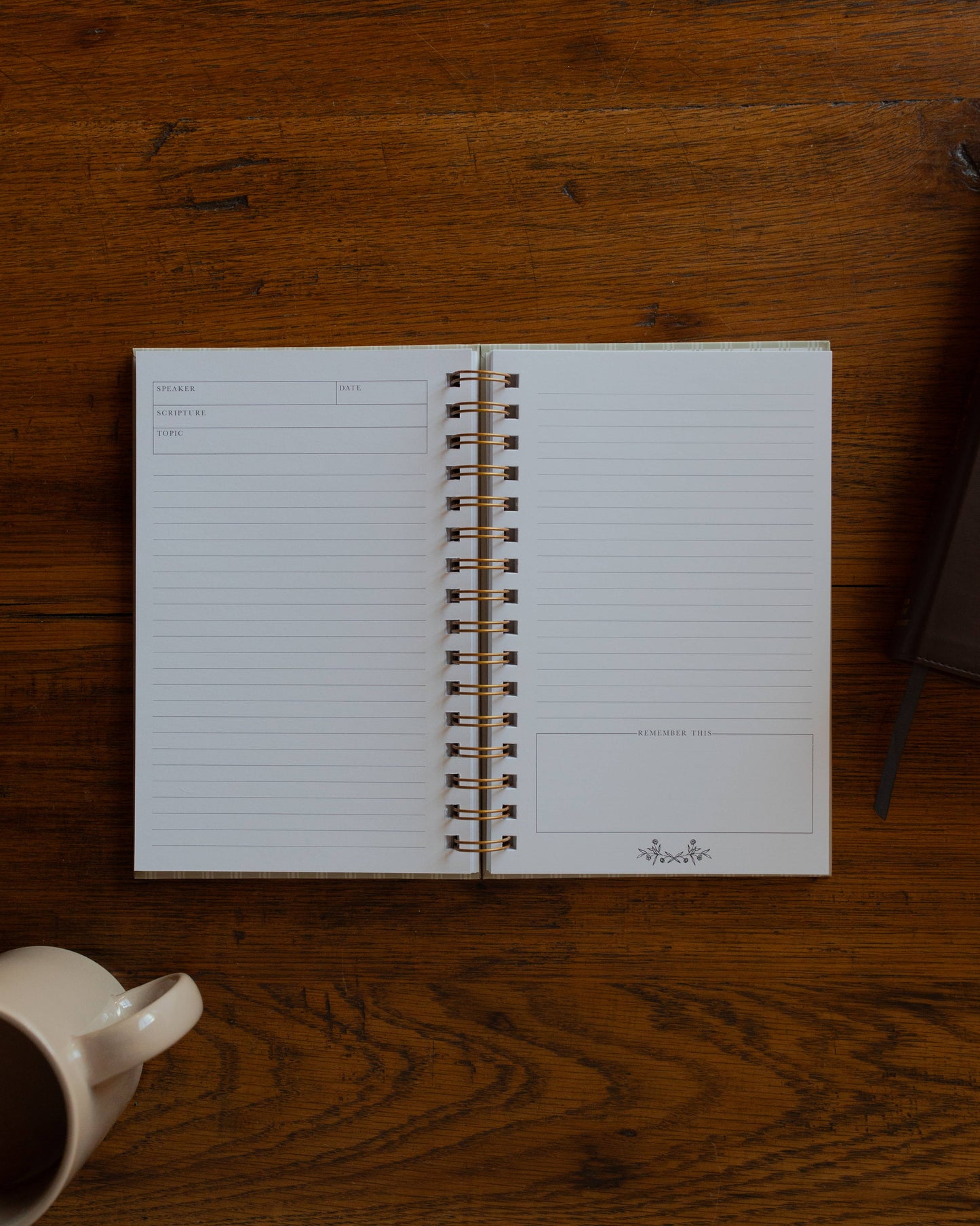 Sermon Notes Journal Pale Stripes