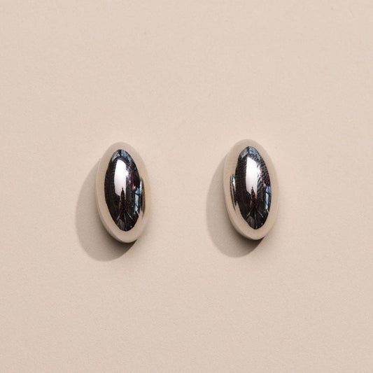Silver Dome Studs Nickel & Suede