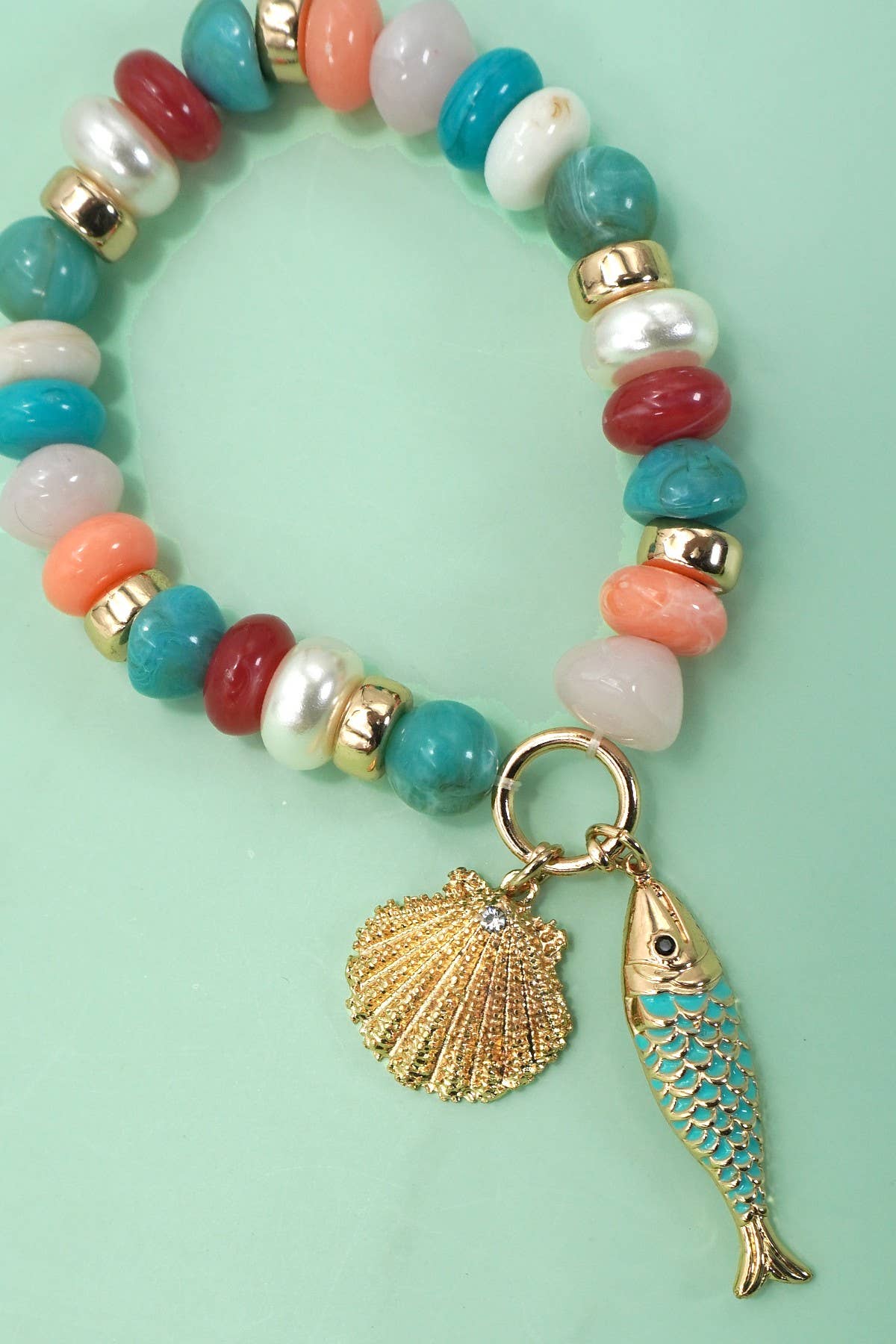 Beaded Mix Fish Bracelet