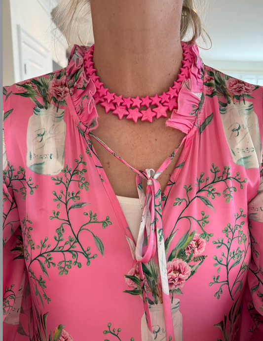 Sea Star Necklace - Large - Bubble Gum Pink