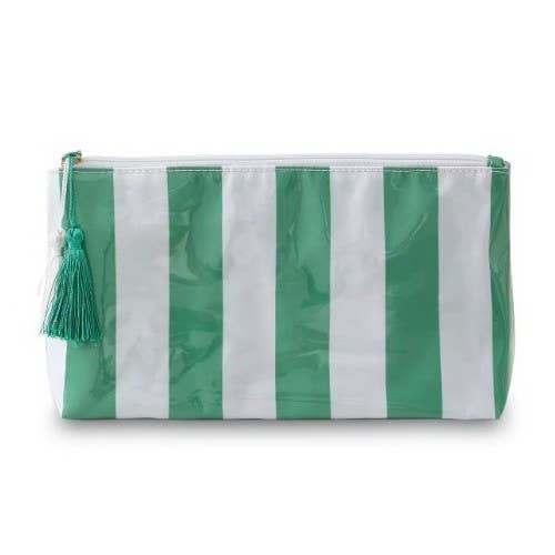 TRAVEL STRIPE COSMETIC MAKEUP POUCH BAG