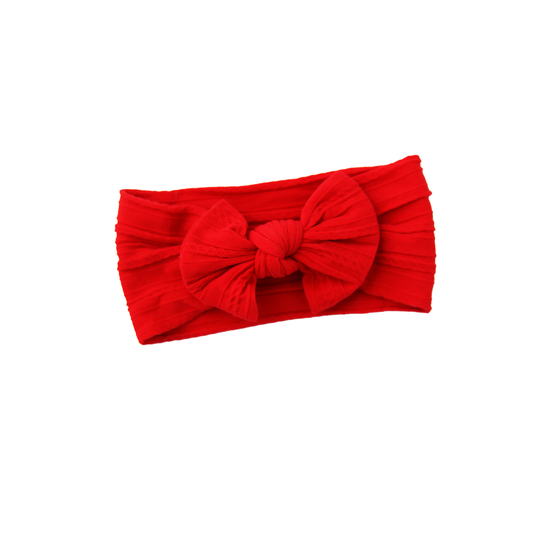 Red SOFT NYLON ELASTIC HEADBAND Baby