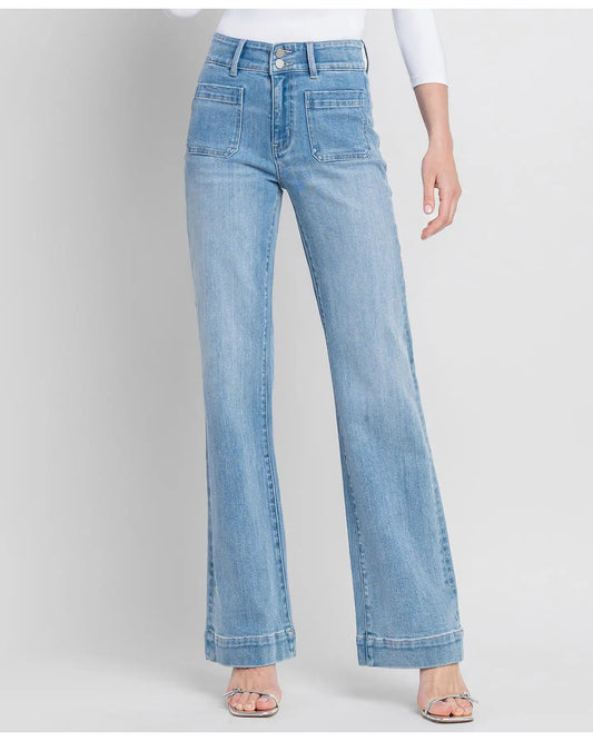 90's Vintage Super High Rise Flare Jeans