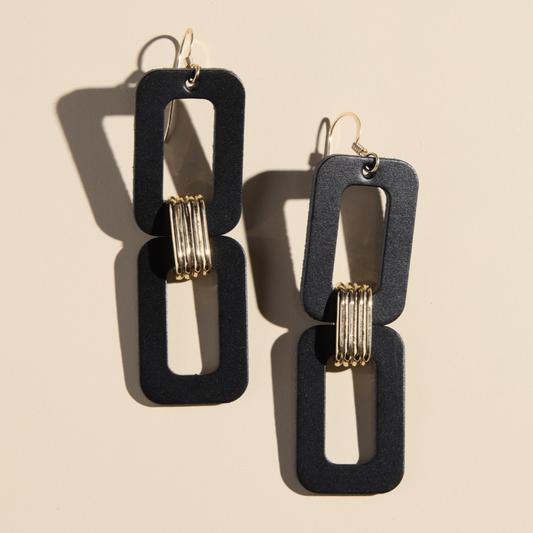 Black Blakely Nickel & Suede