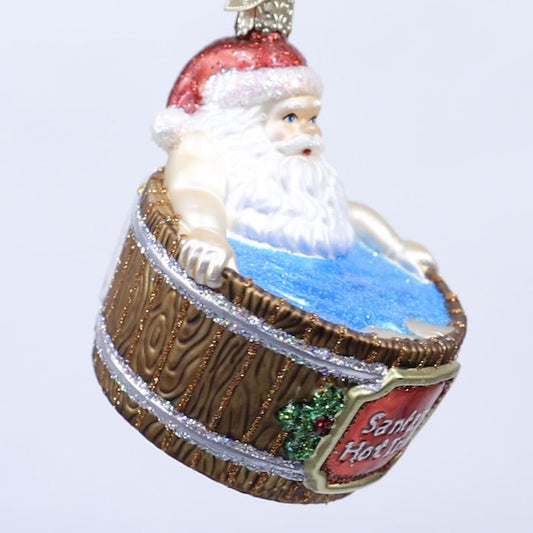 Old World Santa's Hot Tub Ornament