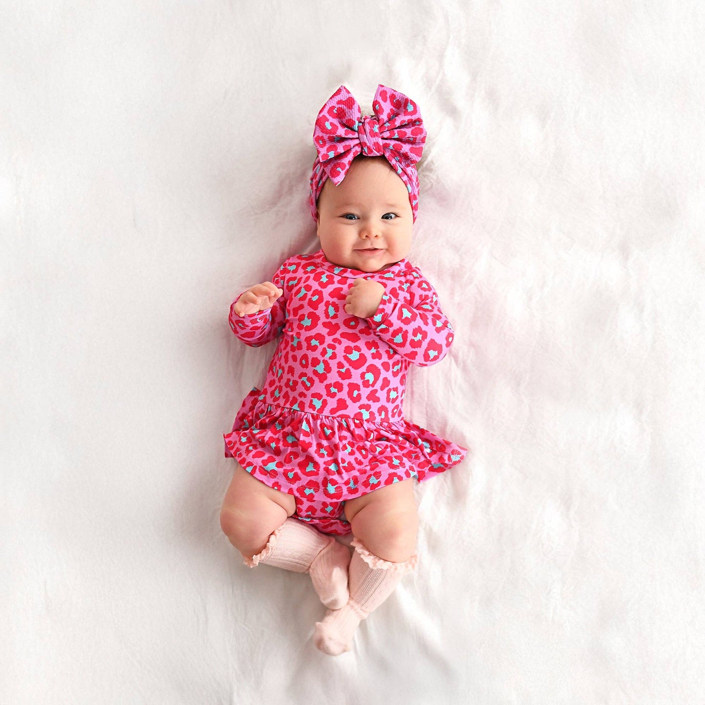 Zuri Leopard TUTU Valentines Day Bamboo Baby Clothing Dress